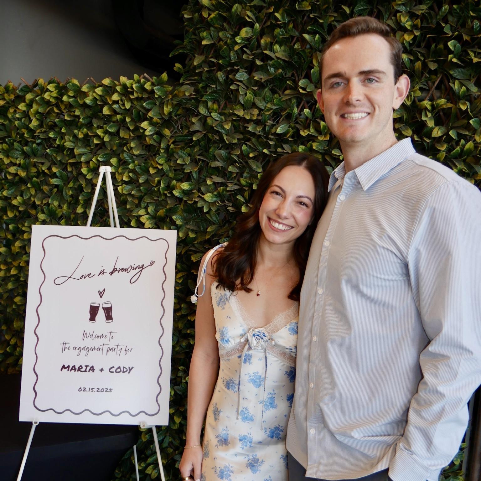 Love was brewing at our engagement party in San Diego
