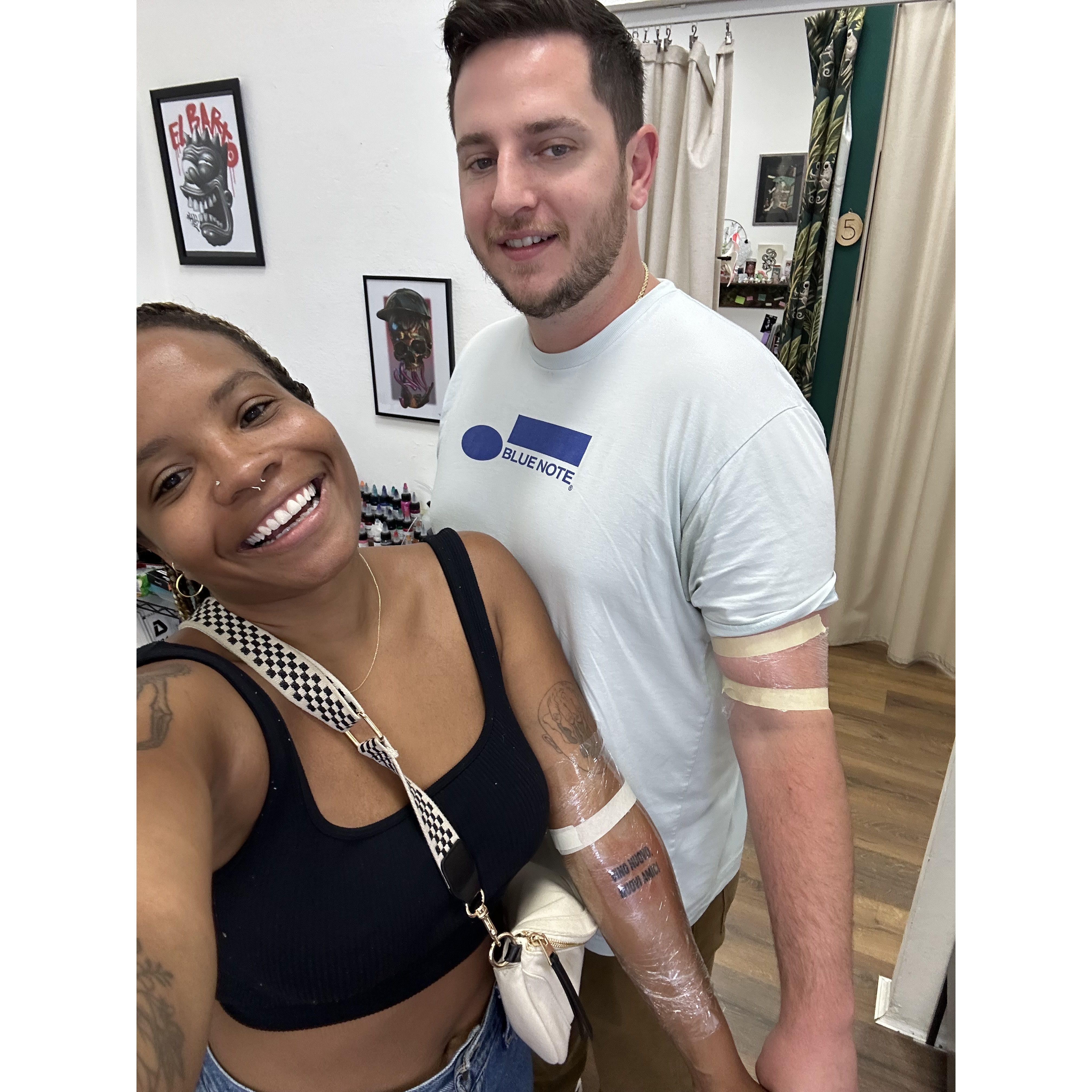 Matching tattoos!