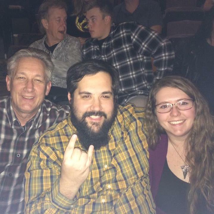 Enjoying a concert with Josh's dad, Duane