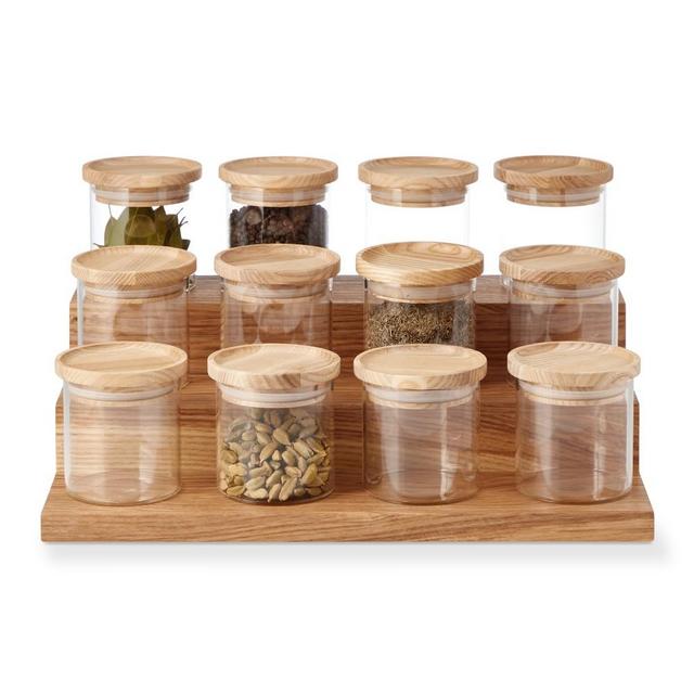 Hold Everything Ashwood Glass Spice Storage Set