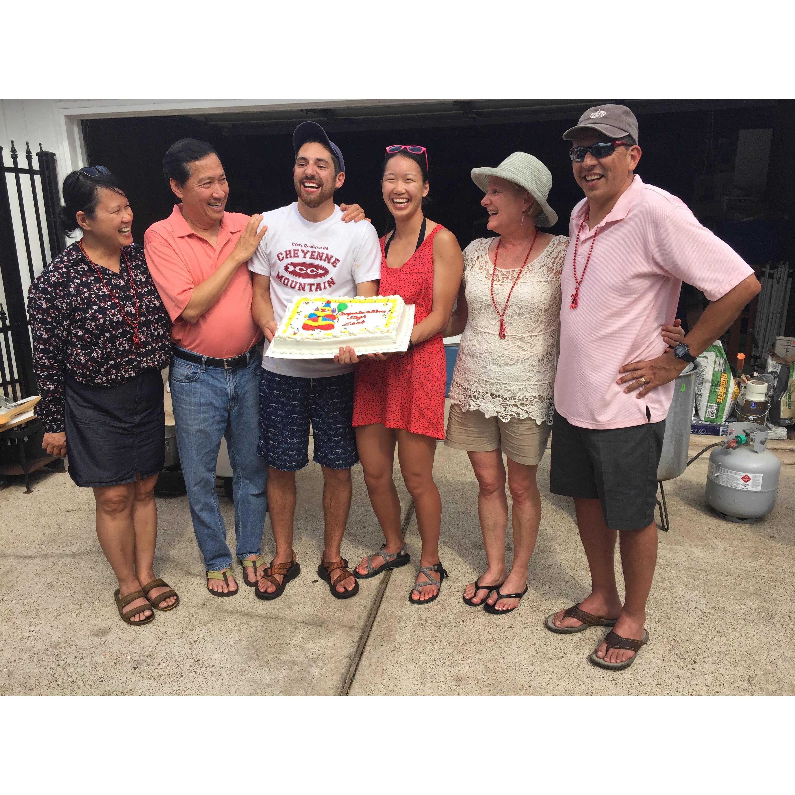 Happy times at the 2nd annual Crawfish boil