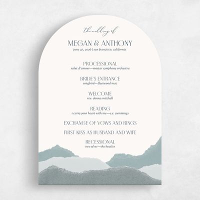 Blue Arch Wedding Program - Lysander