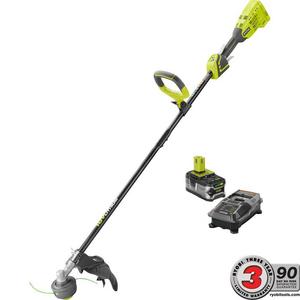 ONE+ 18-Volt Lithium-Ion Brushless Cordless String Trimmer - 4.0 Ah Battery and Charger Included