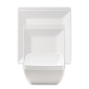 Q Squared NYC Diamond White 12-Piece Dining Set