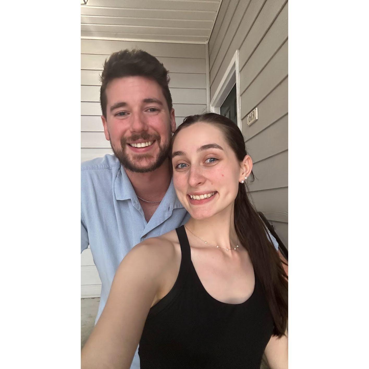 The Day we decided on our first apt. together!