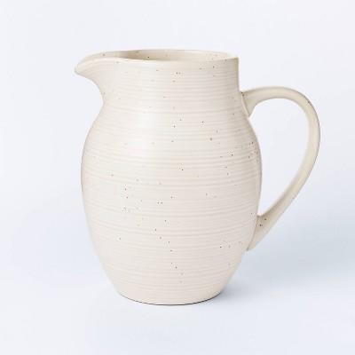 77.8oz Stoneware Large Glazed Pitcher Cream - Threshold™ designed with Studio McGee