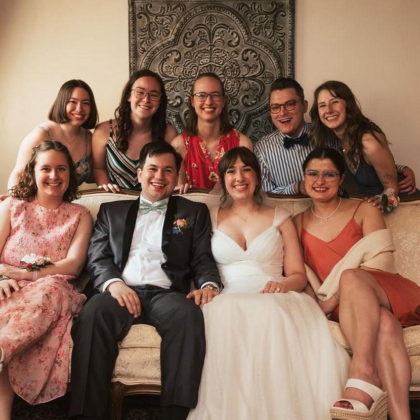 May 31, 2025 - Emily and Julian get married! Celebrating with some of our SOT/Sem friends