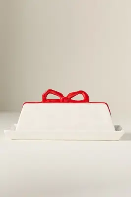 Benedita Bow Ceramic Stoneware Butter Dish