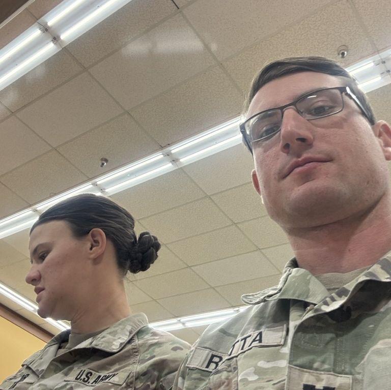 A romantic, post-rotation date. At the Fort Irwin Commissary