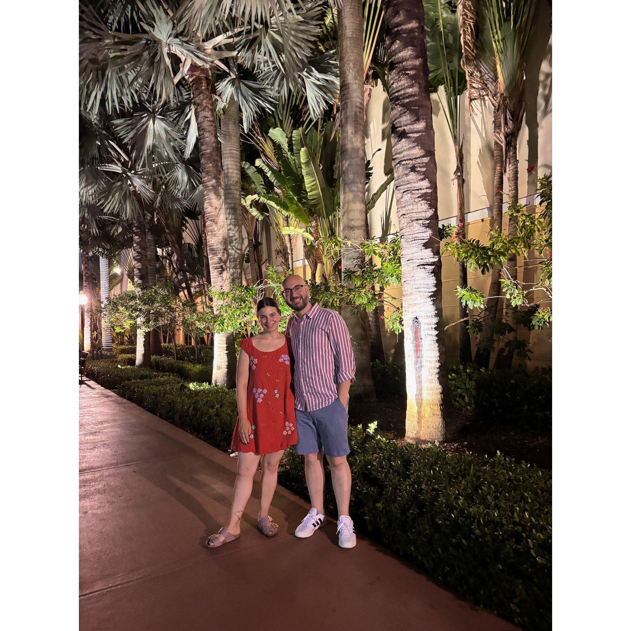 Moments before we went double or nothing at the Seminole Casino!