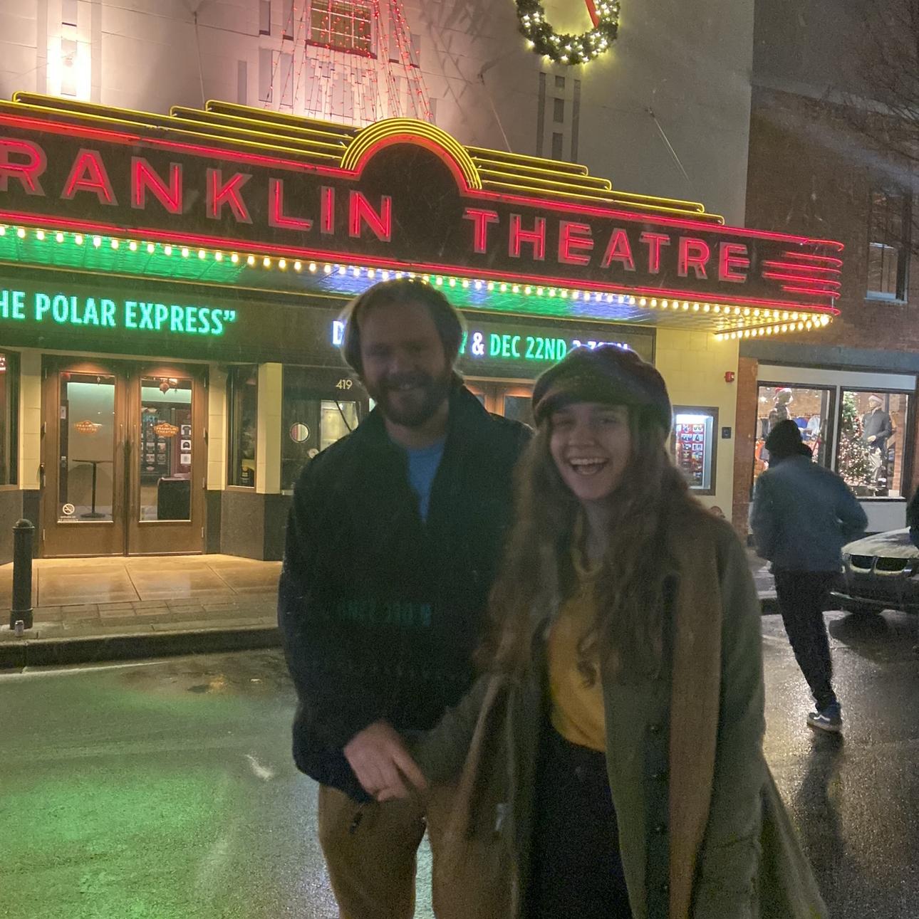 We walked out of a showing of “It’s A Wonderful Life” and into a snow globe!