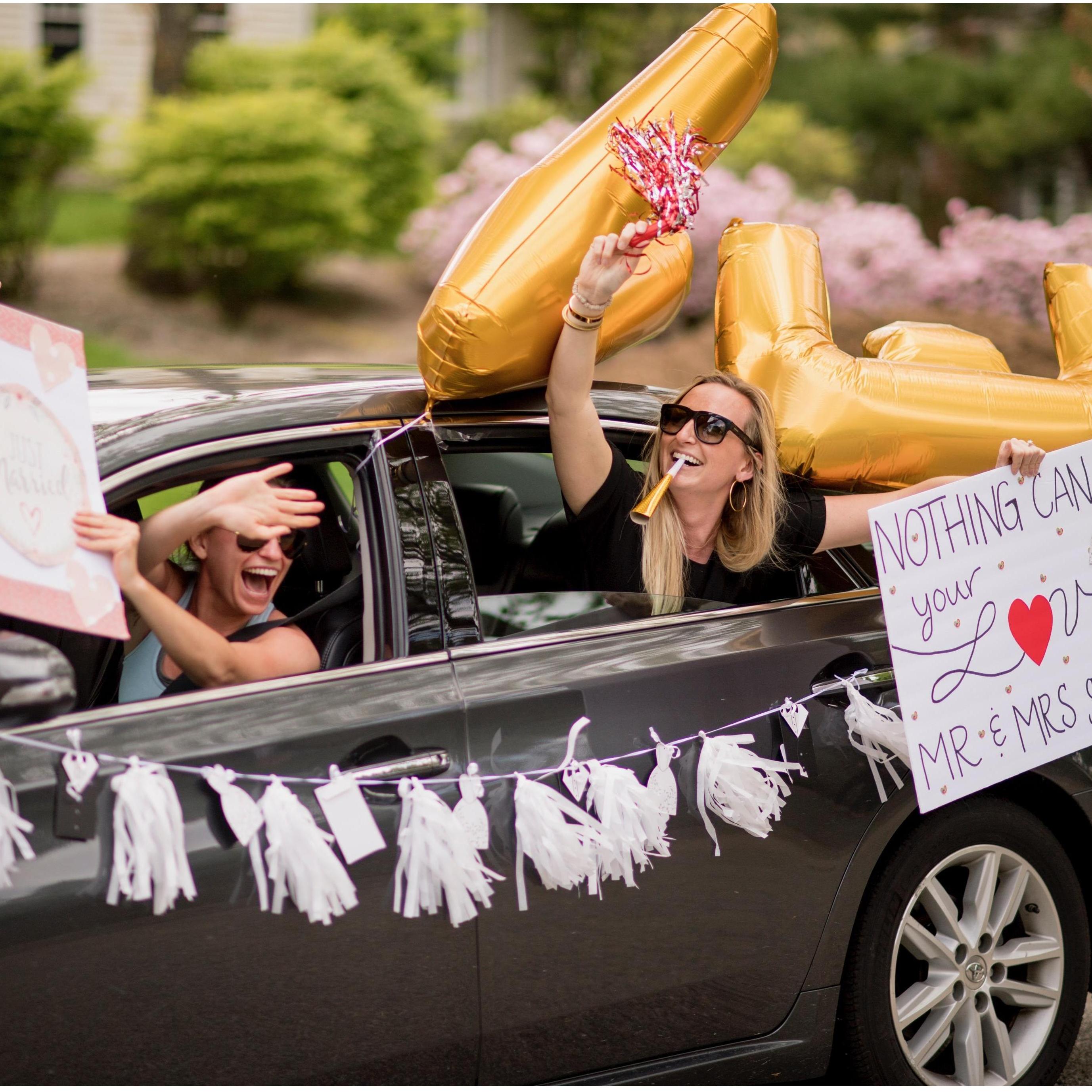 Paige + fam in the car parade! - Scott Zuehlke Photography