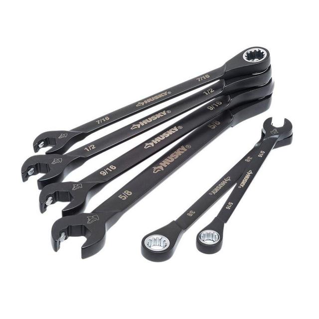 100-Position Double Ratcheting Wrench Set, SAE (6-Pieces)