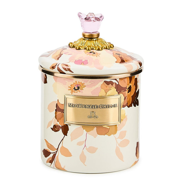 MacKenzie-Childs Wild Rose Small Canister