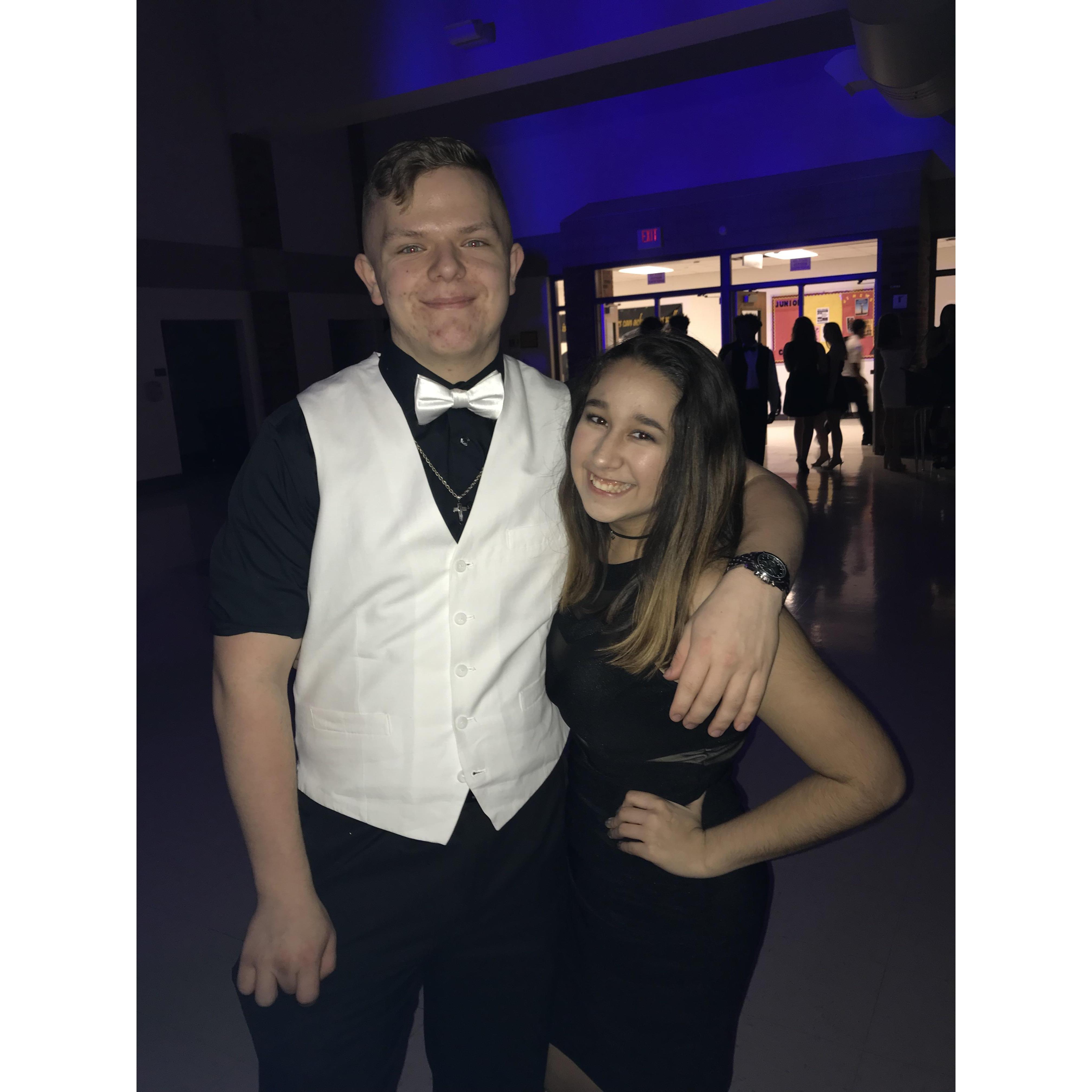 This is our first-ever picture together from Black and White in 2018!