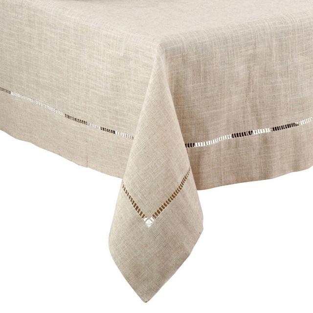 Saro Lifestyle Toscana 40-Inch Square Tablecloth in Natural