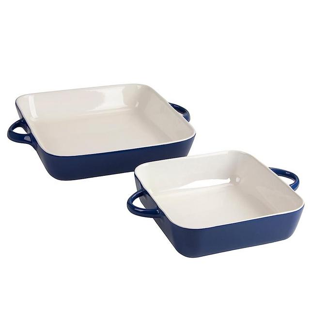10 Strawberry Street Sienna Square 10" and 8" Bakeware Set, Blue