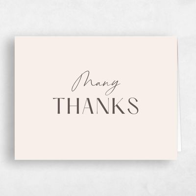 Linen, Brown Wedding Thank You - Sidney Landscape