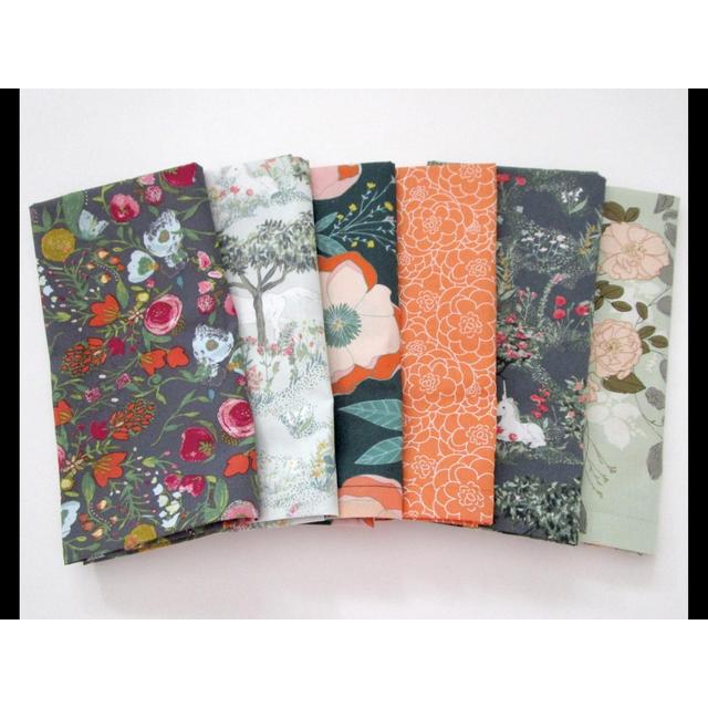 Cloth Napkins - Set of 6 - Large Dinner Table Napkins - Mismatched, Assorted, Variety - Unicorns and Floral - Housewarming Gift for Family