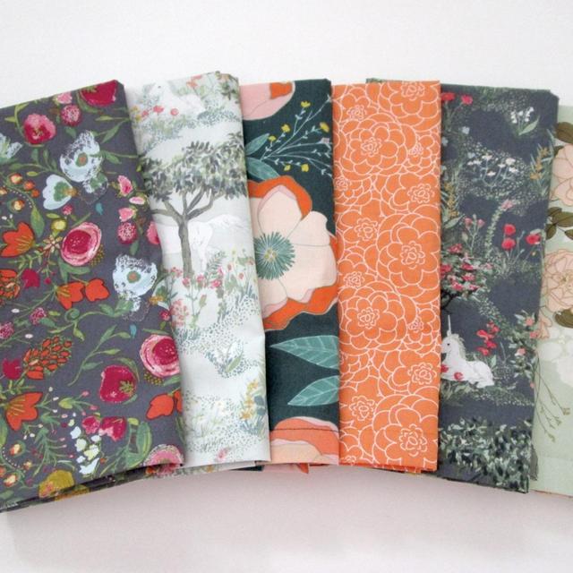 Cloth Napkins - Set of 6 - Large Dinner Table Napkins - Mismatched, Assorted, Variety - Unicorns and Floral - Housewarming Gift for Family