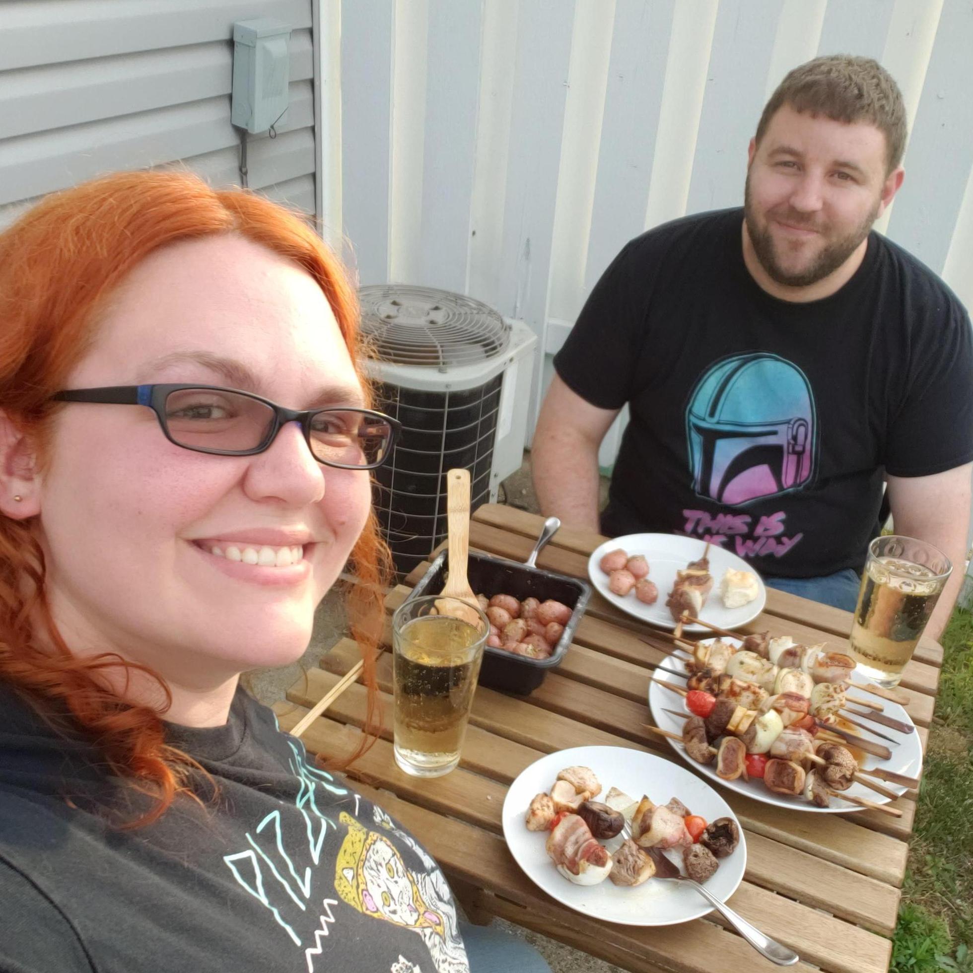 Dinner on our patio!