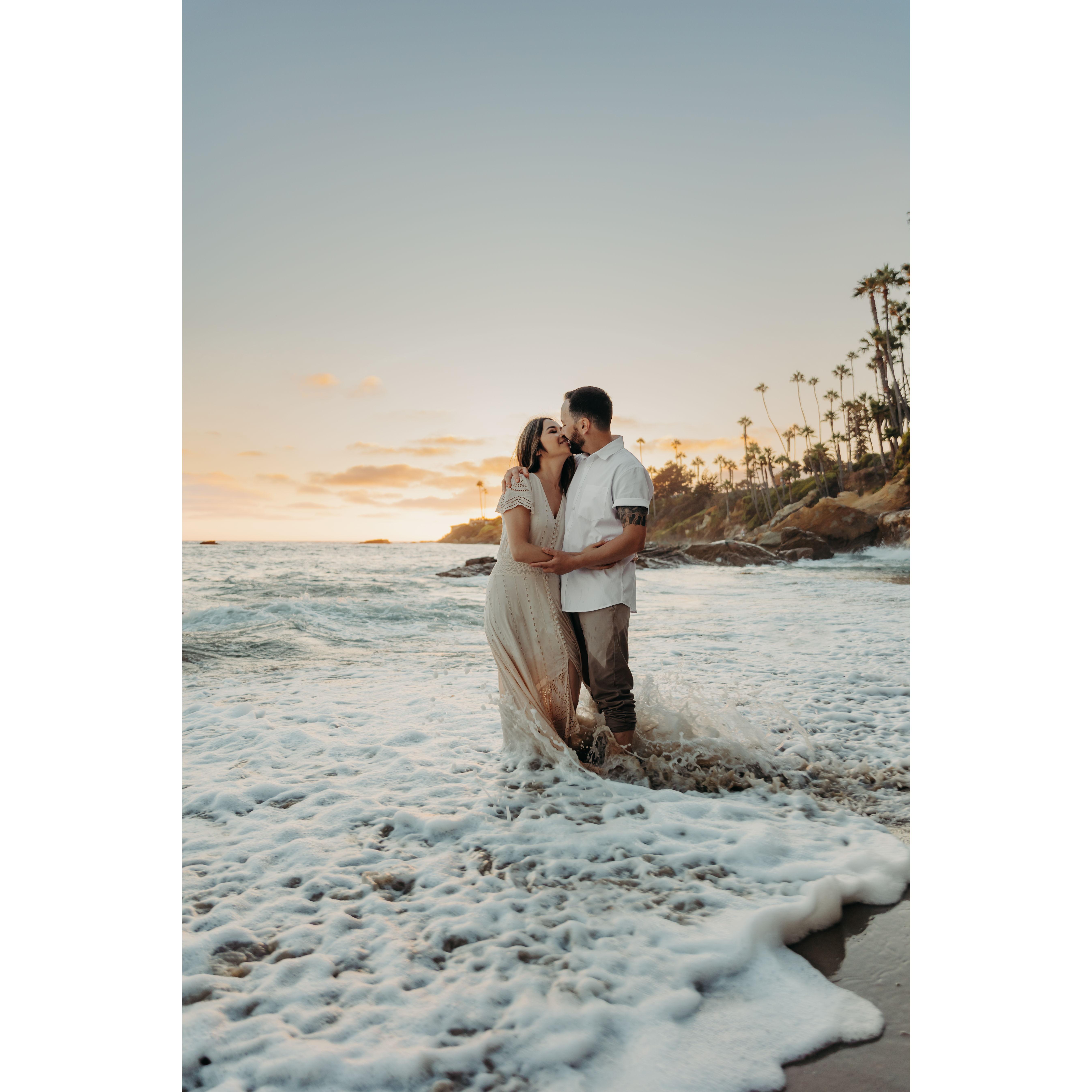 We took our engagement photos in Laguna Beach