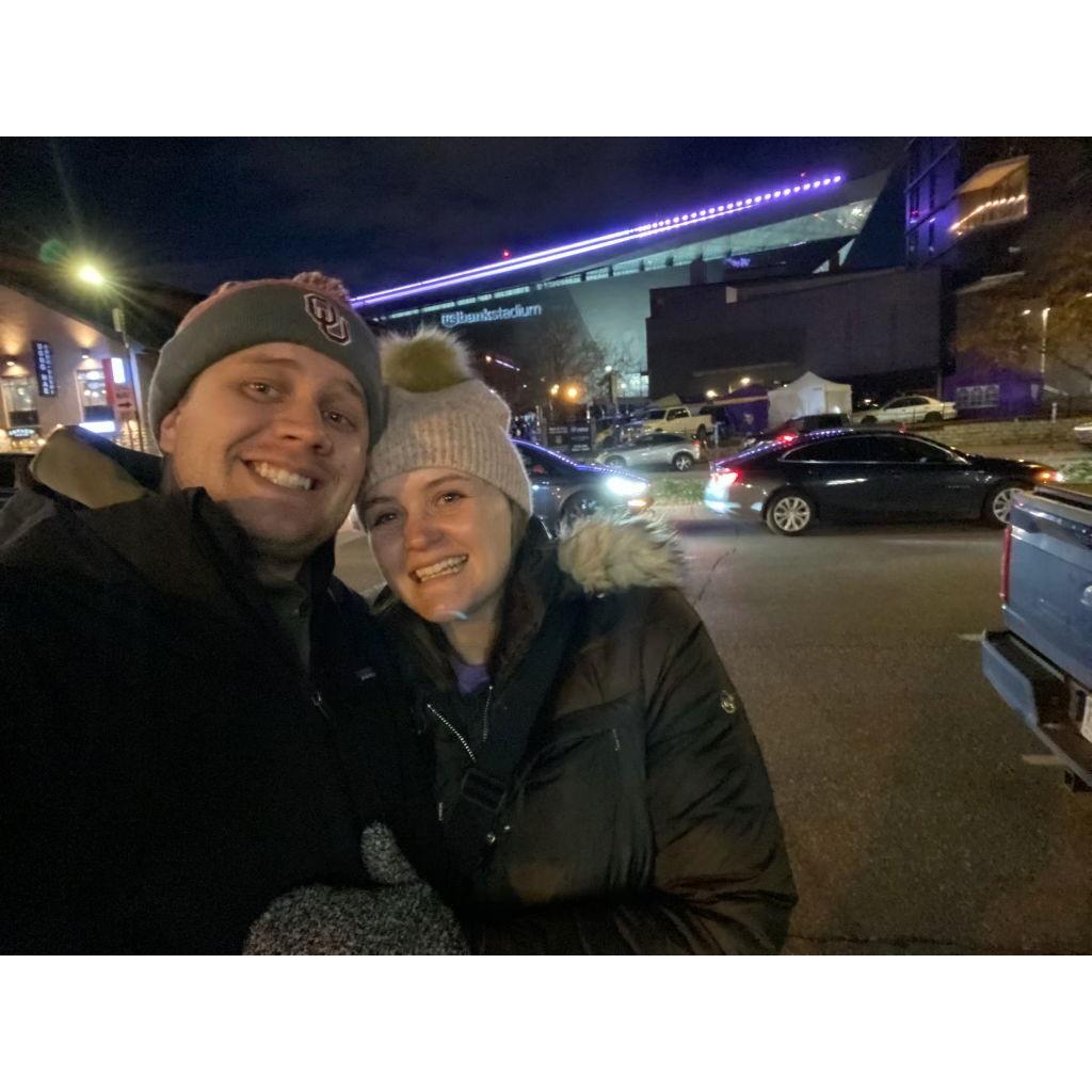 November 2023 - Vikings game (they lost but it was still fun)