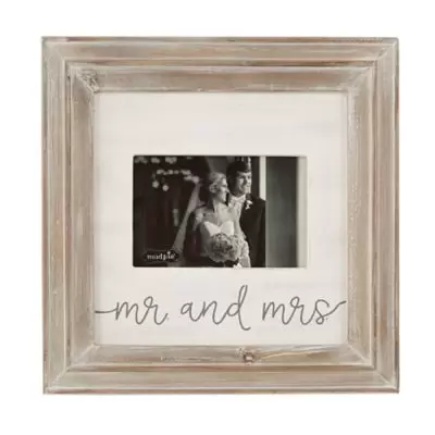 Mud Pie® 4-Inch x 6-inch Mr. and Mrs. Picture Frame in White