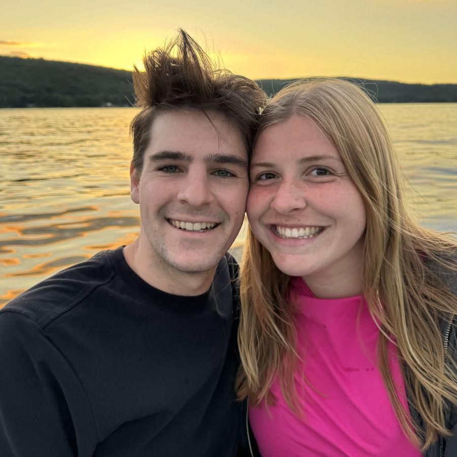 Enjoying boat rides in Honeoye with Jessie's family