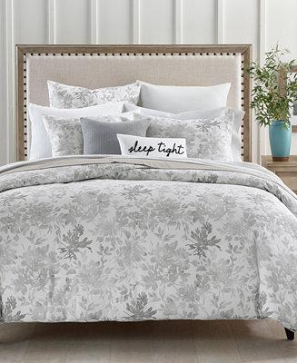 Watercolor Leaf 300-Thread Count 3-Pc. King Comforter Set, Created for Macy's