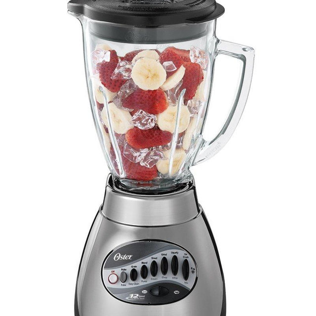 Oster 6811 6-Cup Glass Jar 12-Speed Blender, Brushed Nickel