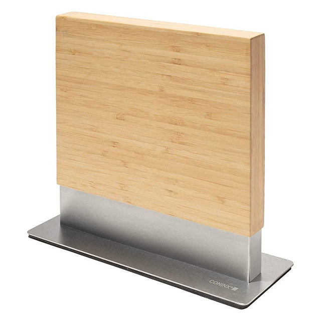 Coninx Double Sided Magnetic Knife Block - Magnetic Knife Holder - Knife Magnet - Bamboo Knife Holder - Knife Block without Knives - Magnetic Knife Stand (Bamboo Vertical)