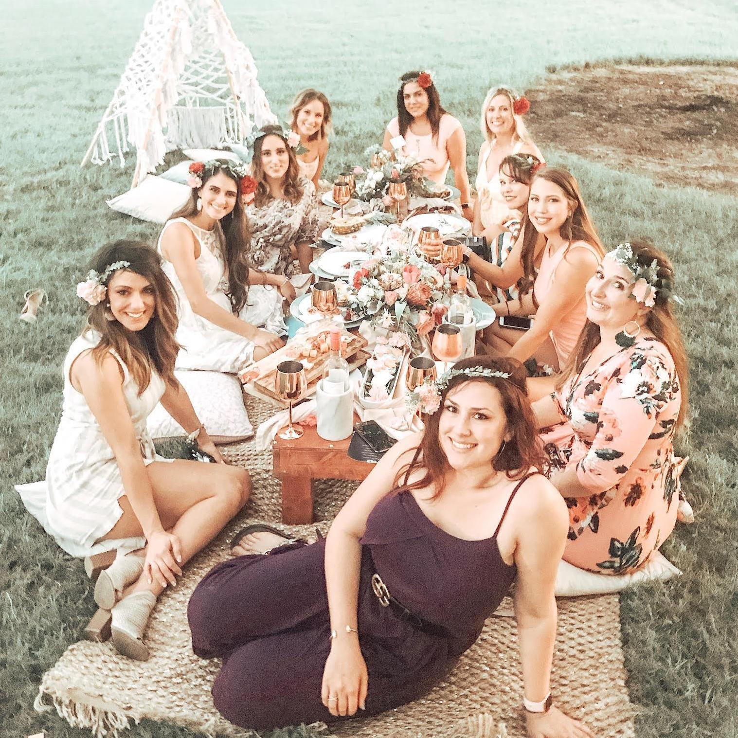 Surprise Engagement Picnic with the local Texas girls
