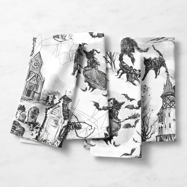 Spooky Soirée Toile Napkins, Set of 4