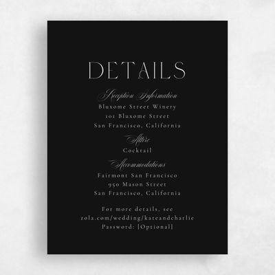 Black Wedding Enclosure - Payton