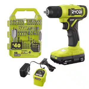 RYOBI ONE+ 18V Cordless 3/8 in. Drill/Driver Kit