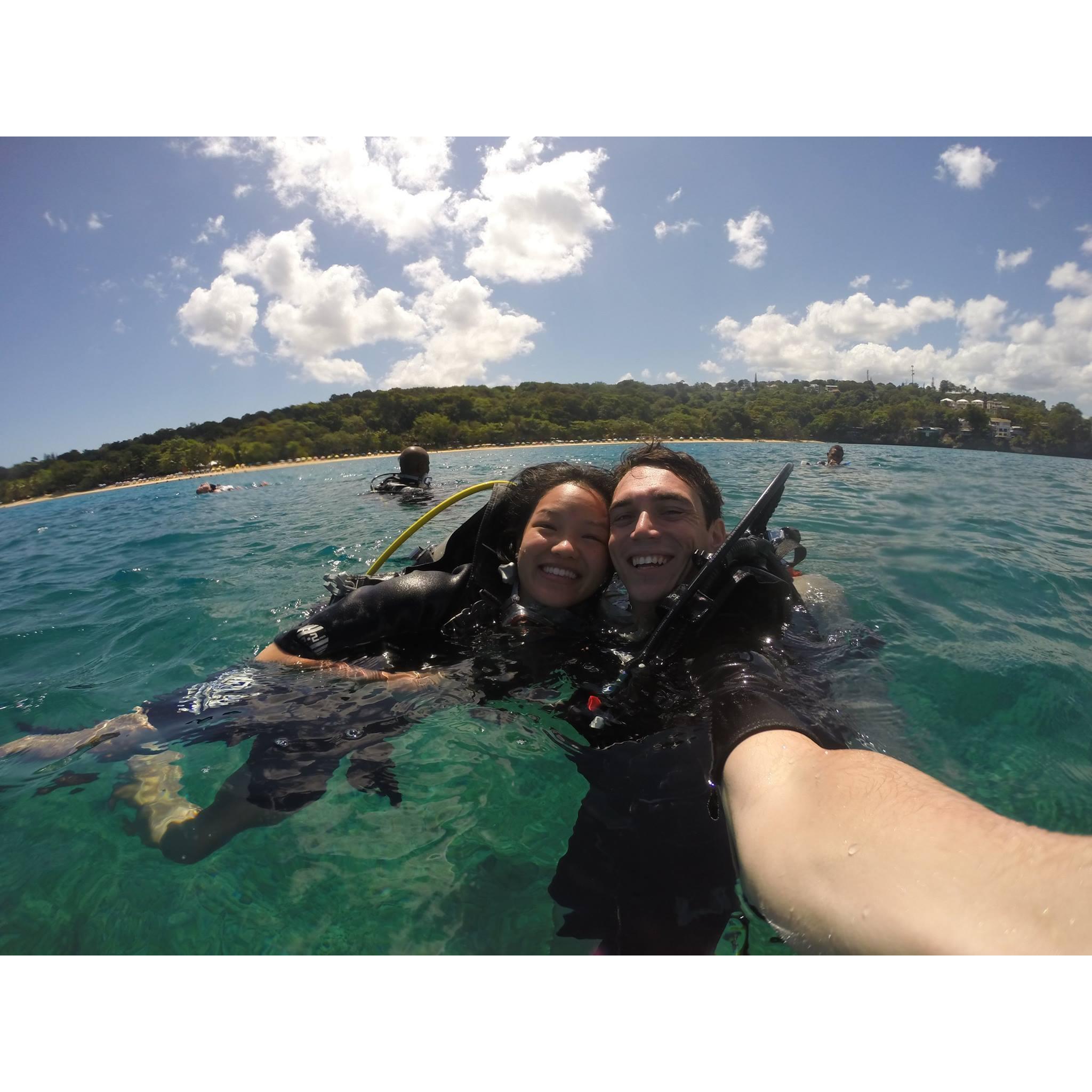 Scuba diving in Sosua Bay, Dominican Republic