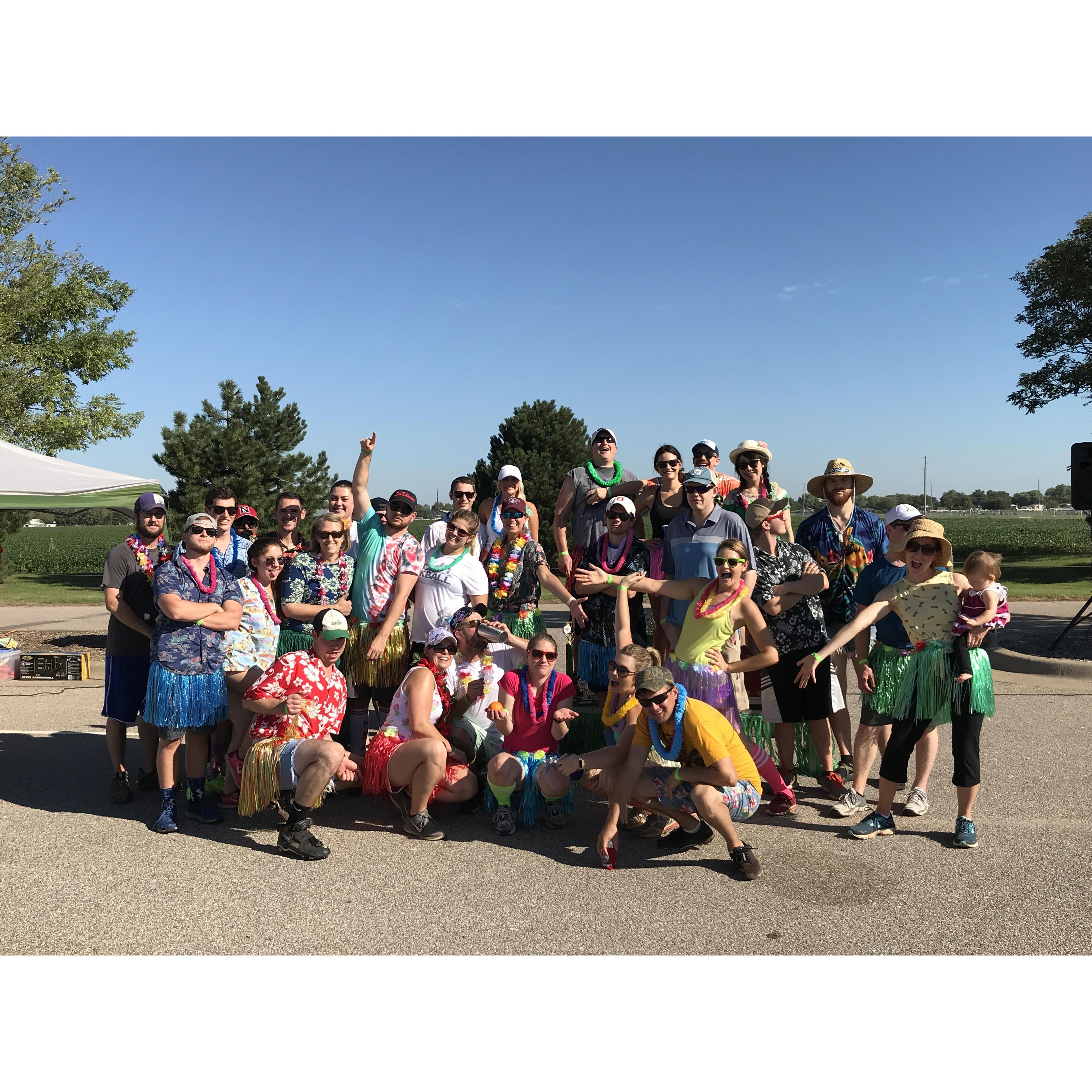 September 2018 - Wichita, Kansas - Taking part in the annual Ronald McDonald House Charities Wichita Kickball Tournament