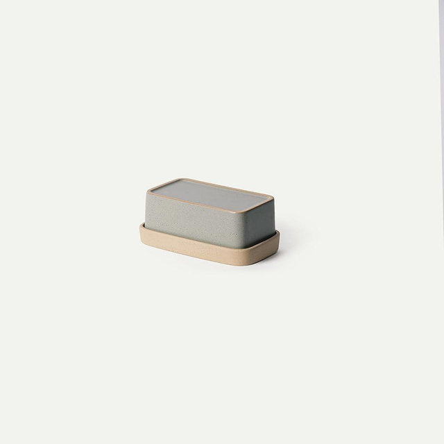 Mora Ceramic Two-in-One Butter Dish with Lid, Covered Butter Crock Container to Leave on Countertop - Large Storage Keeper/Holder for Kitchen, Gifts for Her, Butter Tray For Counter - Peppercorn