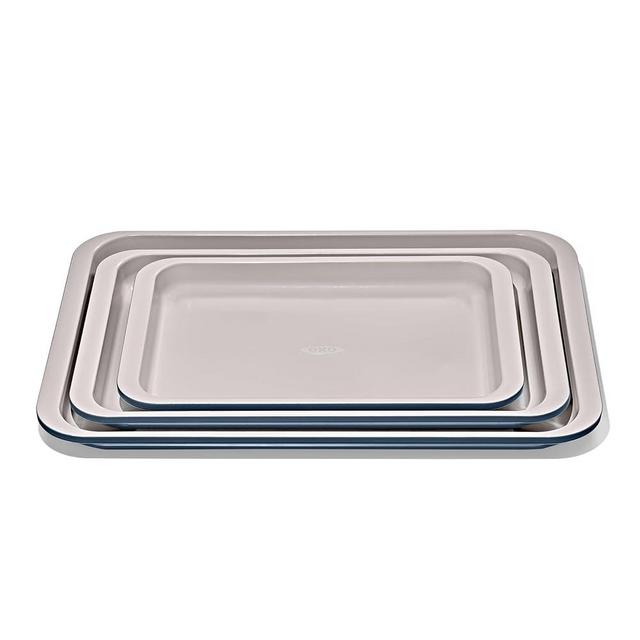 OXO Good Grips Non-Stick Pro Ceramic Coated Metal Bakeware 3-Piece Sheet Pan Set – Storm Blue