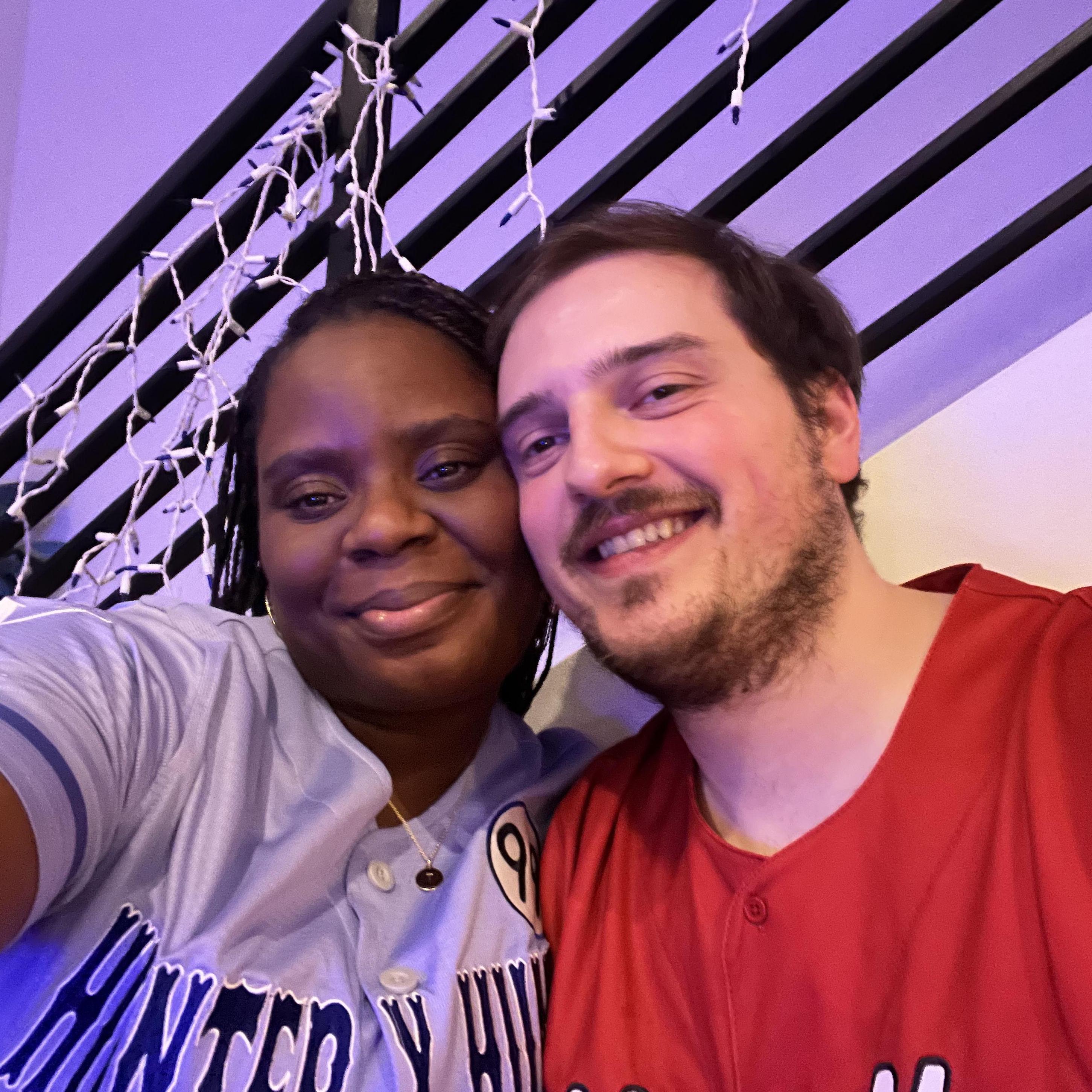 Nerdiest couple in the world go to a "jersey" themed birthday party in Spider-Man and HunterXHunter Jerseys