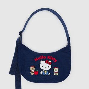 Medium Nylon Crescent Bag Embroidered Hello Kitty & Teddy - Baggu