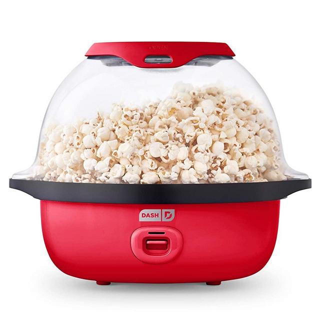 Dash DSSP355GBRD02 Deluxe SMARTSTORE Stirring Popcorn Maker, 24 Cups, Red