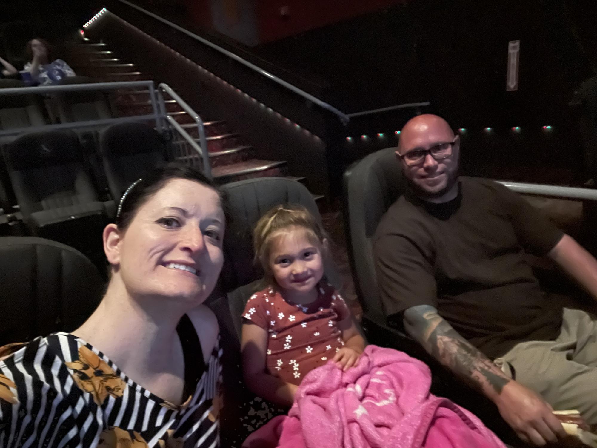 Took our girl Bailee to the movies 🍿