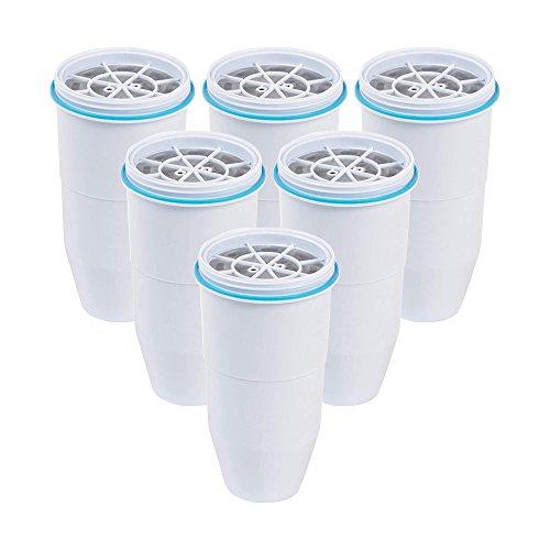 ZeroWater ZR001 (Package Of 6) ZR-001 One-Pack Water Filter Replacement Cartridge (1 Pack), 3 X Pack of 2, AS SHOWN