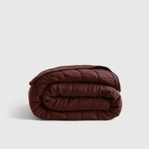 Linen Quilt | Quince in Burgundy
