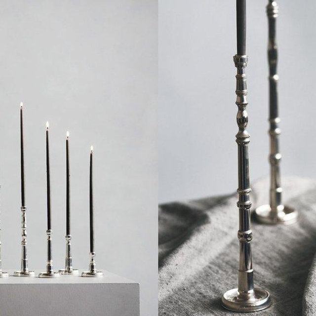 RW GUILD - REED CANDLESTICKS (Silver 13.75")
