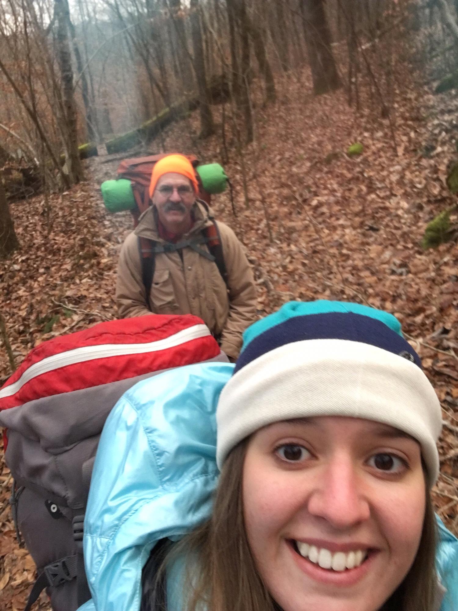 Backpacking selfie with Dave Brown