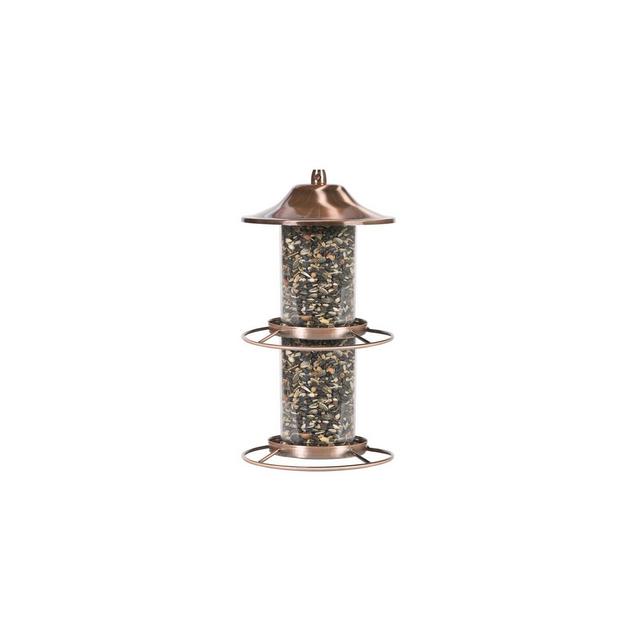 Perky-Pet Wild Bird 4.5 lb Metal/Plastic Panorama Bird Feeder 2 ports