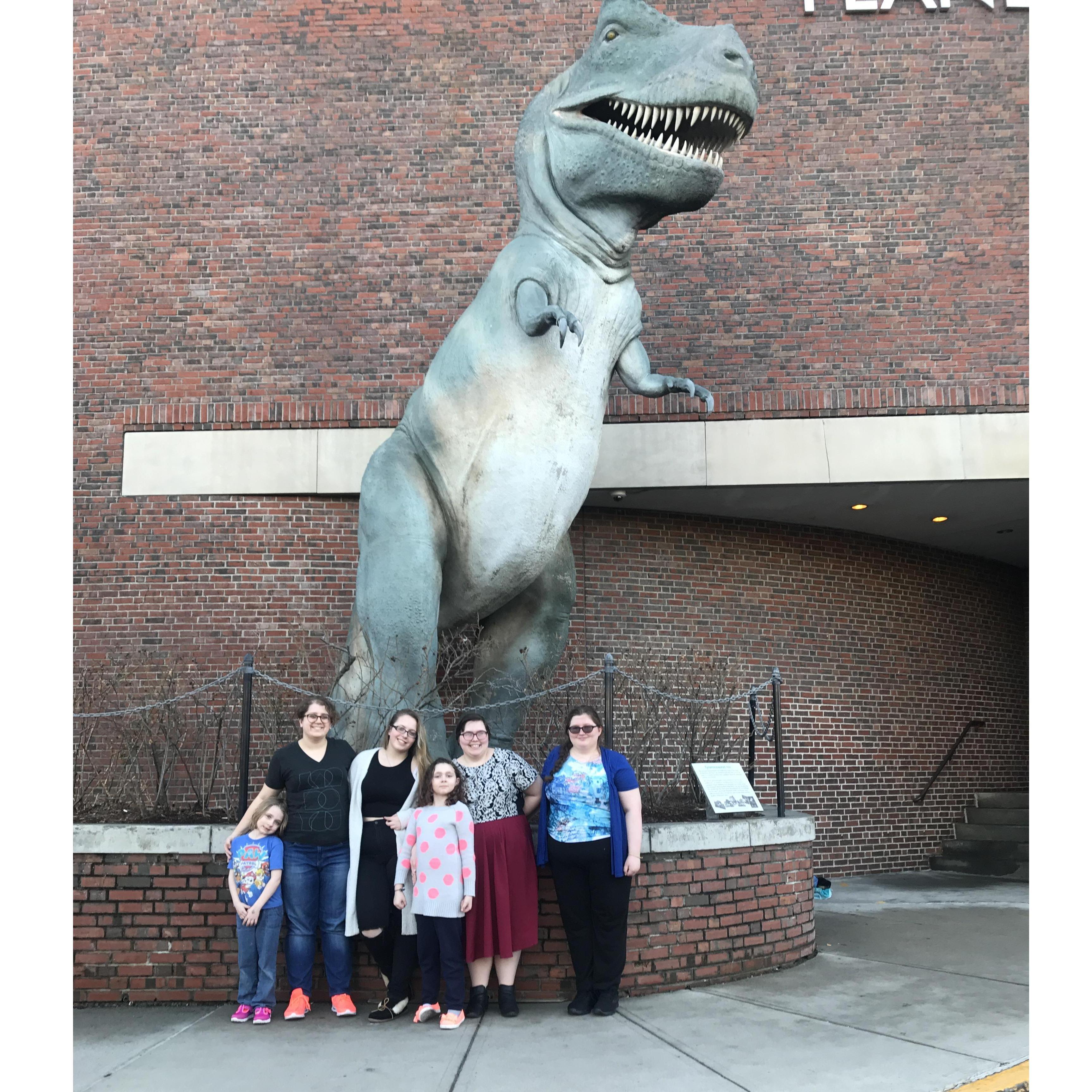 At the Museum of Science with Kristina's younger sisters.